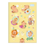 Caderno Brochura Costurado Sem Mola Capa Dura 1/4 80 Folhas Capyclub - Estampas Sortidas