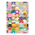 Caderno 1/4 Pequeno Brochura Costurado Sem Mola Capa Dura 80 Folhas Squishmallows - Estampas Sortida