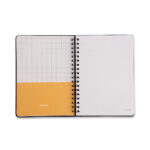 Caderno Colegial Médio Espiral 80 Folhas Capa Dura - Lagoa - Cisne Floral Verde