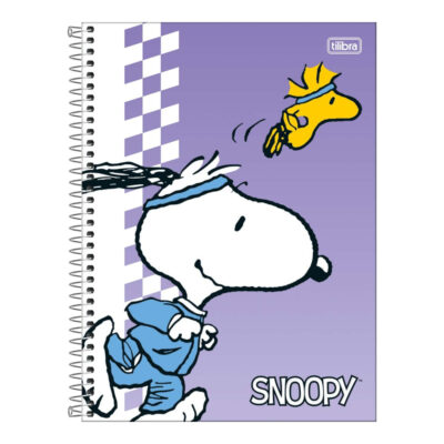 Caderno Espiral Universitário Grande Capa Dura 80 Folhas Snoopy - Estampas Sortidas