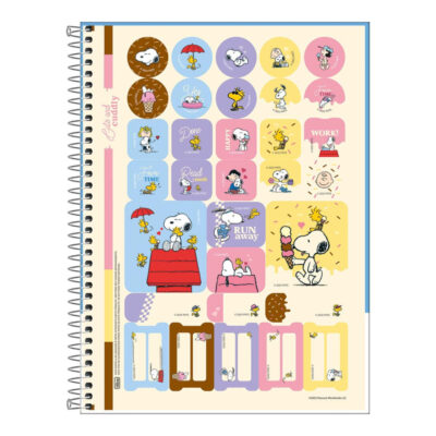 Caderno Espiral Universitário Grande Capa Dura 80 Folhas Snoopy – Estampas Sortidas