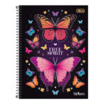 Caderno Espiral Universitário Grande Capa Dura 80 Folhas Bloom - Estampas Sortidas
