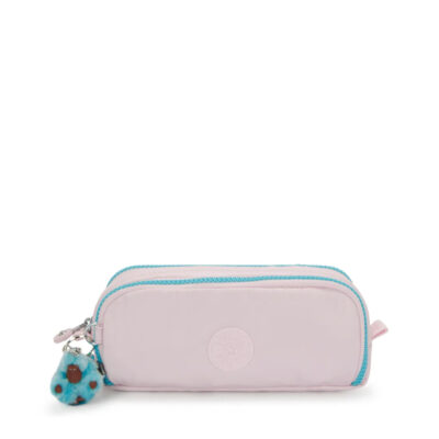 Estojo Kipling Gitroy Com 3 Divisórias - Sea Pink Metálico