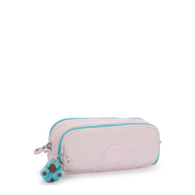 Estojo Kipling Gitroy Com 3 Divisórias – Sea Pink Metálico