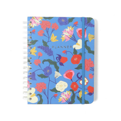 Planner Permanente Espiral Semanal - Doce Florada - Azul
