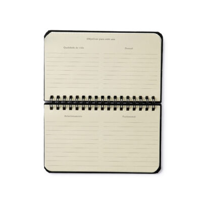 Agenda Planner Espiral Wire-O Semanal 2026 – Bossa Nova – Boêmia Caramelo
