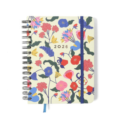 Agenda Planner Semanal 2026 - Doce Florada - Off White