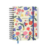 Agenda Planner Espiral Wire-O Diária 2026 - Doce Florada - Off White