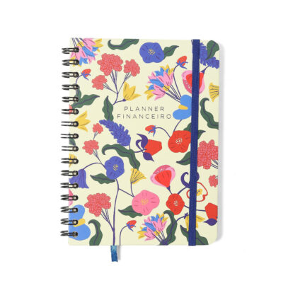 Planner Espiral Financeiro Wire-O A5 - Doce Florada - Off White