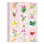 Caderno Espiral Universitário Grande Capa Dura 80 Folhas Charme - Estampas Sortidas