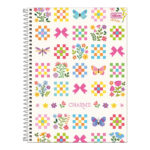 Caderno Espiral Universitário Grande Capa Dura 80 Folhas Charme - Estampas Sortidas