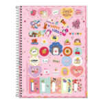 Caderno Espiral Universitário Grande Capa Dura 80 Folhas Charme - Estampas Sortidas