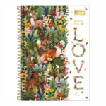 Caderno 1/4 Pequeno Espiral 80 Folhas Loveland - Estampas Diversas
