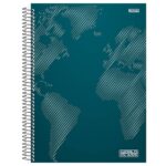 Caderno Universitário Grande Espiral Capa Dura 80 Folhas  world Class - Cores Diversas