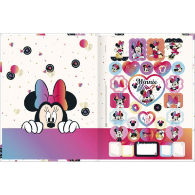 Caderno Brochura Costurado Sem Mola Universitário Grande Capa Dura 80 Folhas Minnie – Estampas Sorti
