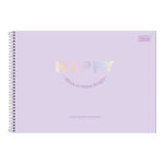 Caderno De Cartografia E Desenho Espiral Happy - Cores Sortidas