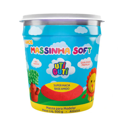 Massa De Modelar Soft Uti Guti 500g - Vermelho