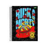 Caderno Espiral Universitário Grande Capa Dura 160 Folhas 10 Matérias Rick And Morty - Estampas Sort