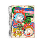 Caderno Espiral Universitário Grande Capa Dura 160 Folhas 10 Matérias Rick And Morty - Estampas Sort