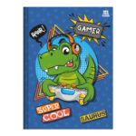 Caderno Brochura Costurado Sem Mola Universitário Grande Capa Dura 48 Folhas Saurus - Estampas Sorti