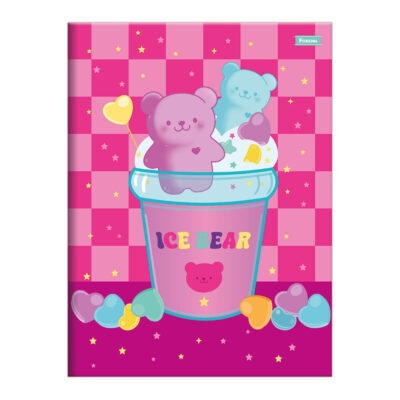 Caderno Universitário Grande Brochura Costurado Sem Mola 80 Folhas Sugar Rush - Estampas Sortidas