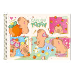 Caderno De Desenho/Cartografia Espiral 80 Folhas Capyclub - Estampas Sortidas