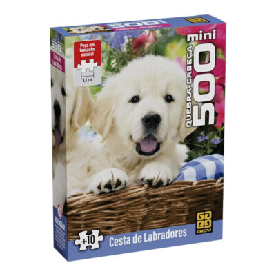 Quebra-Cabeça Com 500 Peças Mini - Cesra De Labradores