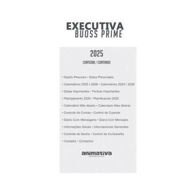 Agenda Costurada Buoss 2026 – Cores Sortidas