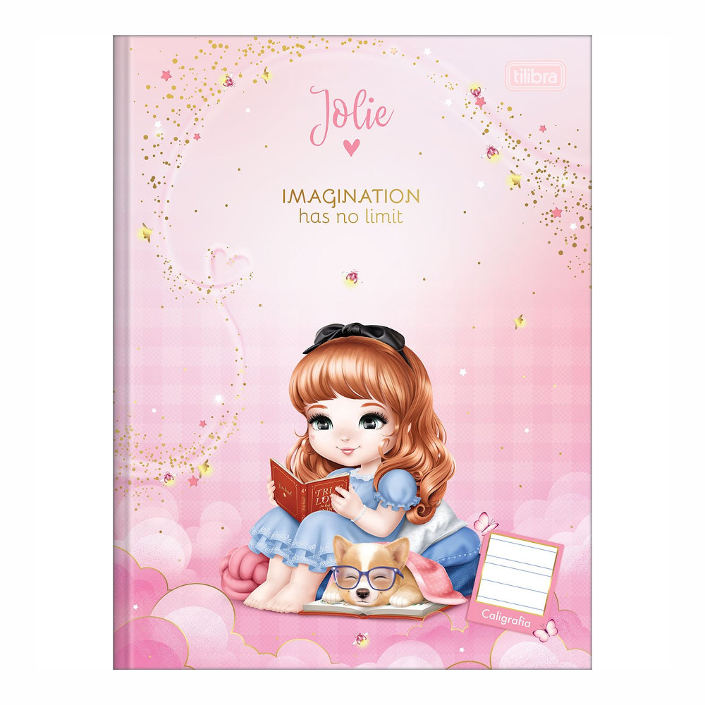 Caderno Brochura Costurado Sem Mola De Caligrafia 40 Folhas Jolie - Estampas Diversas Caderno Brochura Costurado Sem Mola De Caligrafia 40 Folhas Jolie - Estampas Diversas