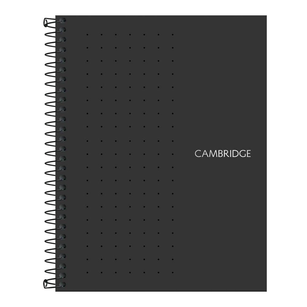 Caderno Espiral Universitário Grande Capa Plástica 80 Folhas Executivo Cambridge - Definit Caderno Espiral Universitário Grande Capa Plástica 80 Folhas Executivo Cambridge - Definit