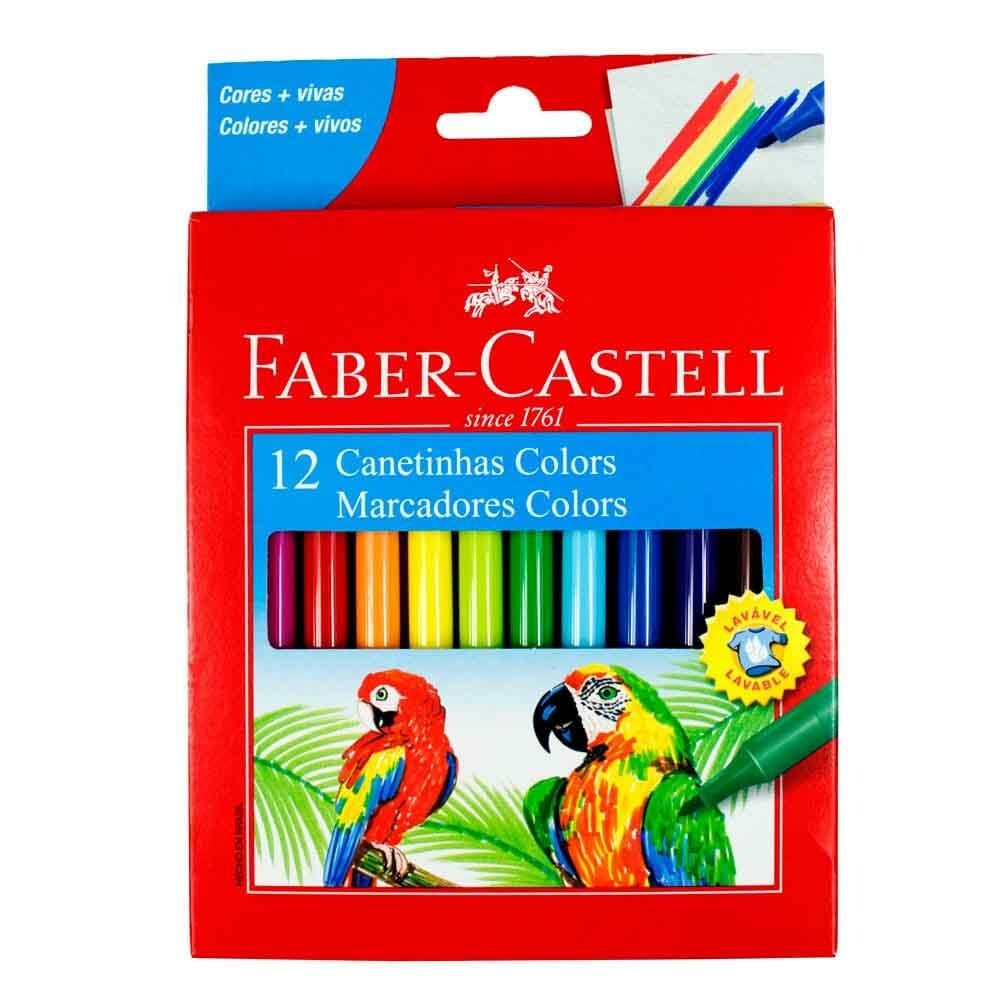 Caneta HidrogrÁfica Colors Com 12 Cores - Estojo CartÃo Caneta HidrogrÁfica Colors Com 12 Cores - Estojo CartÃo