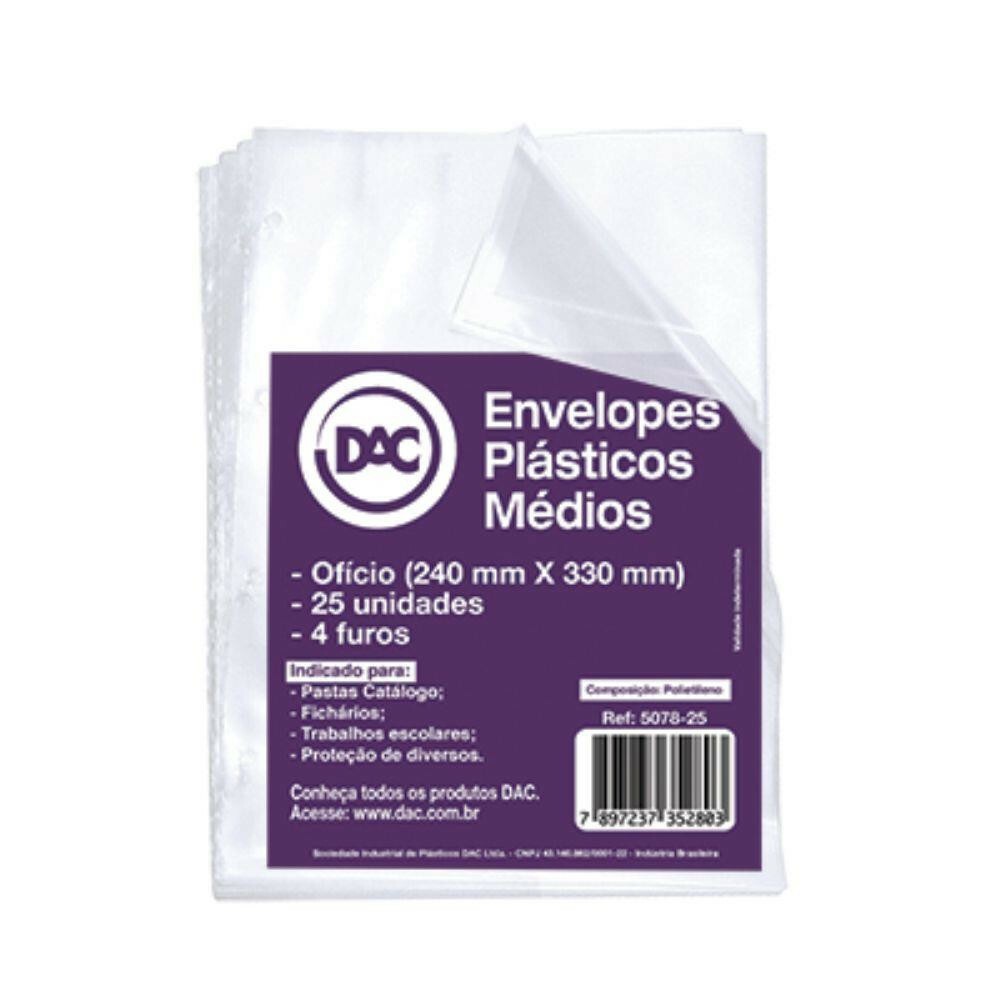 PlÁstico 4 Furos A4 Com 25 Folhas MÉdio 225mmx300mm PlÁstico 4 Furos A4 Com 25 Folhas MÉdio 225mmx300mm