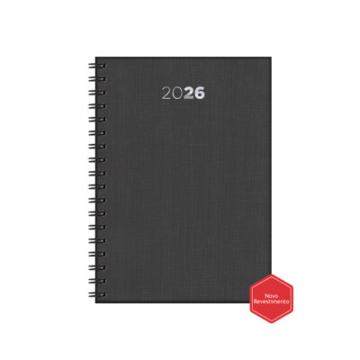 Agenda Espiral Semanal Diamante 2026 - Cores Sortidas