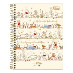 Caderno Espiral Colegial Médio Capa Dura 80 Folhas Pooh - Estampas Sortidas Caderno Espiral Colegial Médio Capa Dura 80 Folhas Pooh - Estampas Sortidas