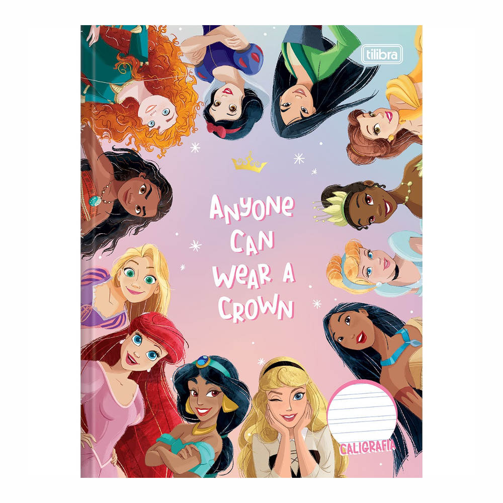 Caderno Brochura Costurado Sem Mola Caligrafia Capa Dura 40 Folhas Princesa - Estampas Diversas Caderno Brochura Costurado Sem Mola Caligrafia Capa Dura 40 Folhas Princesa - Estampas Diversas