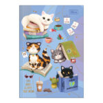 Caderno 1/4 Pequeno Brochura Costurado Sem Mola Capa Dura 80 Folhas Purrfect Cats - Estampas Sortida Caderno 1/4 Pequeno Brochura Costurado Sem Mola Capa Dura 80 Folhas Purrfect Cats - Estampas Sortida