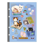 Bloco Refil Tiliflex Fichário Caderno Argolado Colegial 4 Furos 80 Folhas - Purrfect Cats Bloco Refil Tiliflex Fichário Caderno Argolado Colegial 4 Furos 80 Folhas - Purrfect Cats