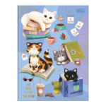 Caderno Brochura Costurado Sem Mola Universitário Grande Capa Dura 80 Folhas Purrfect Cats - Estampa Caderno Brochura Costurado Sem Mola Universitário Grande Capa Dura 80 Folhas Purrfect Cats - Estampa