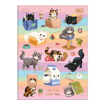 Caderno Brochura Costurado Sem Mola Universitário Grande Capa Dura 80 Folhas Purrfect Cats - Estampa Caderno Brochura Costurado Sem Mola Universitário Grande Capa Dura 80 Folhas Purrfect Cats - Estampa
