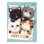 Caderno Brochura Costurado Sem Mola Universitário Grande Capa Dura 80 Folhas Purrfect Cats - Estampa Caderno Brochura Costurado Sem Mola Universitário Grande Capa Dura 80 Folhas Purrfect Cats - Estampa