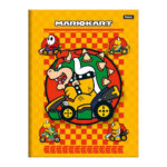 Caderno Brochura Costurado Sem Mola Universitário Grande Capa Dura 80 Folhas Super Mario - Estampas