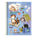 Caderno Espiral Universitário Grande Capa Dura 80 Folhas Purrfect Cats - Estampas Sortidas Caderno Espiral Universitário Grande Capa Dura 80 Folhas Purrfect Cats - Estampas Sortidas