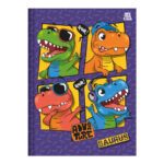 Caderno Brochura Costurado Sem Mola Universitário Grande Capa Dura 48 Folhas Saurus - Estampas Sorti Caderno Brochura Costurado Sem Mola Universitário Grande Capa Dura 48 Folhas Saurus - Estampas Sorti