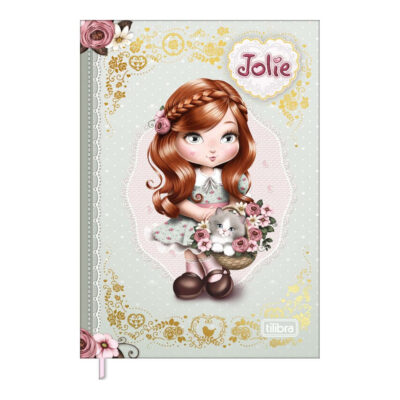 Caderneta Costurada Capa Dura Com Pauta 96 Folhas Petit Jolie - Estampas Sortidas