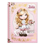 Caderno Brochura Costurado Sem Mola Colegial Médio Capa Dura 80 Folhas Jolie - Estampas Sortidas Caderno Brochura Costurado Sem Mola Colegial Médio Capa Dura 80 Folhas Jolie - Estampas Sortidas