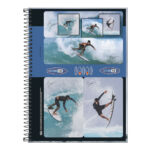 Caderno Espiral Universitário Grande Capa Dura 80 Folhas Connect Gabriel Medina - Estampas Sortidas