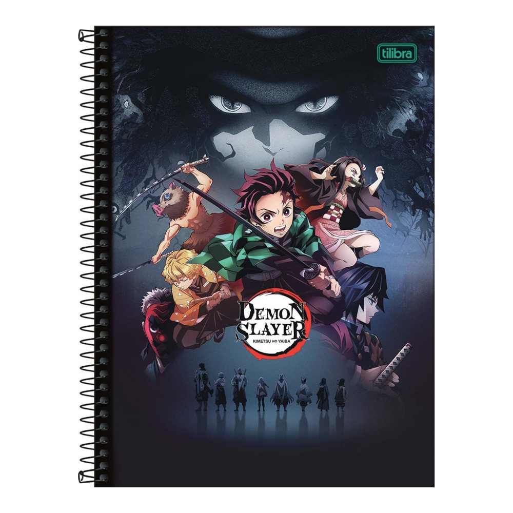 Caderno Espiral Universitário Grande Capa Dura 160 Folhas 10 Matérias Demon Slayer - Estampas Sortid Caderno Espiral Universitário Grande Capa Dura 160 Folhas 10 Matérias Demon Slayer - Estampas Sortid