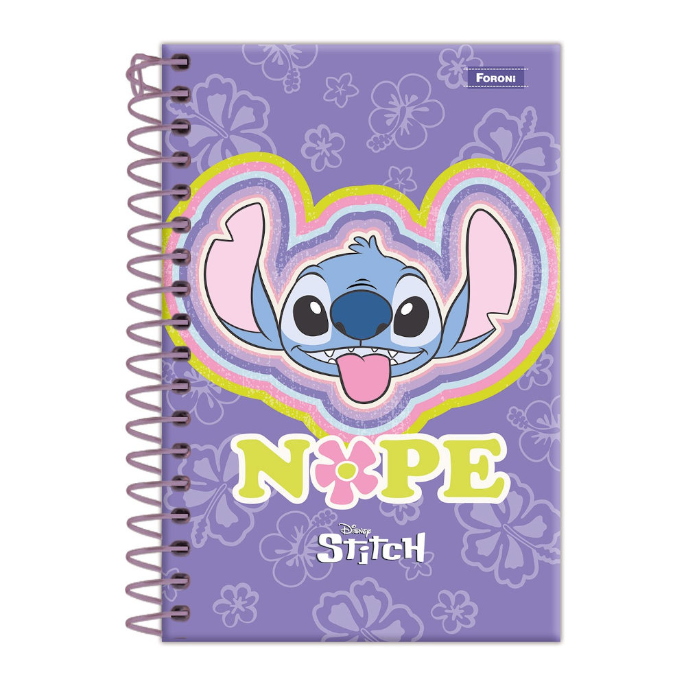 Caderneta Espiral Capa Dura 96 Folhas Stitch - Estampas Sortidas Caderneta Espiral Capa Dura 96 Folhas Stitch - Estampas Sortidas