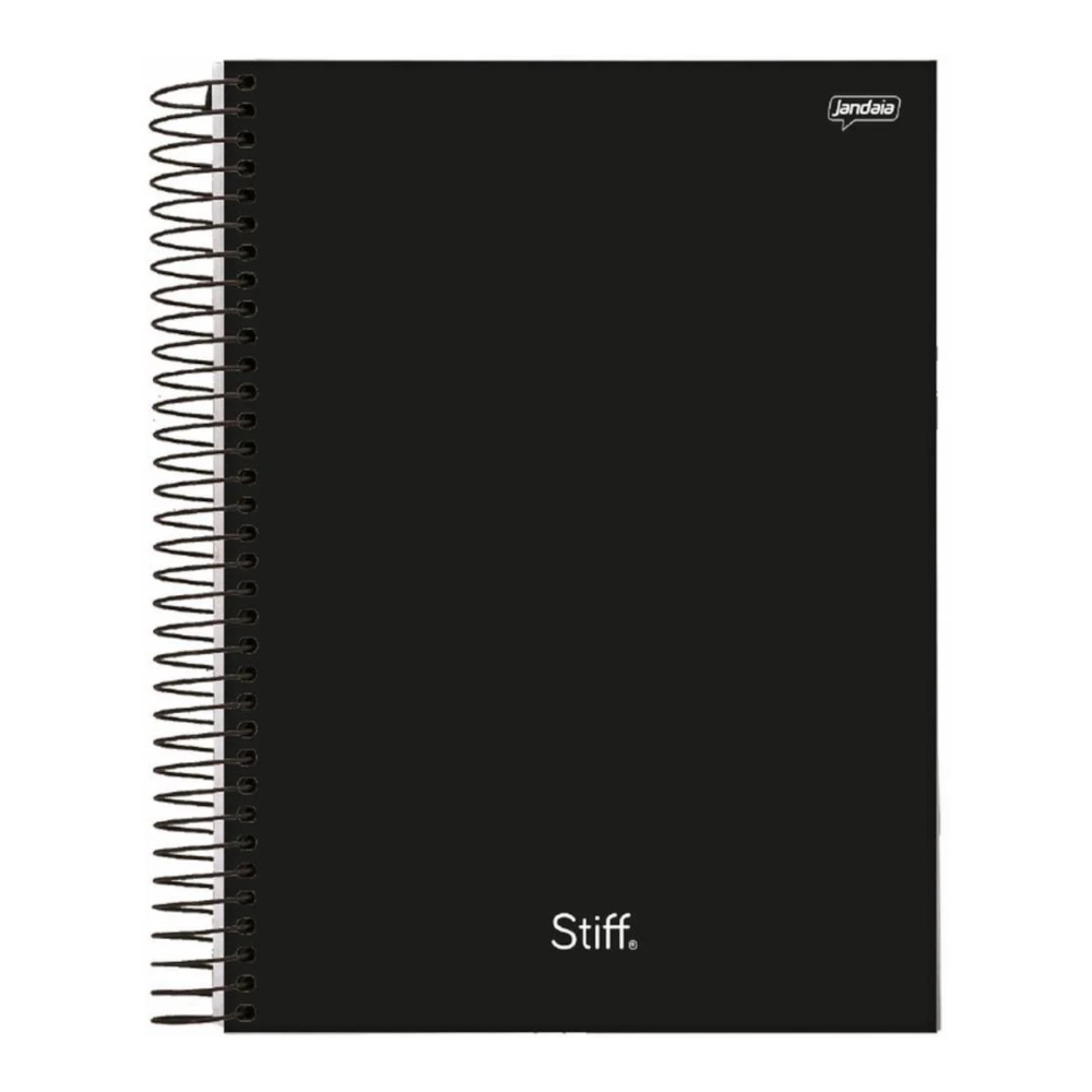Caderno Espiral Universitário Grande Capa Dura 240 Folhas 15 Matérias Stiff Slim - Preto Caderno Espiral Universitário Grande Capa Dura 240 Folhas 15 Matérias Stiff Slim - Preto