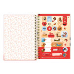 Caderno 1/4 Pequeno Espiral Capa Dura 80 Folhas Brownie - Estampas Sortidas